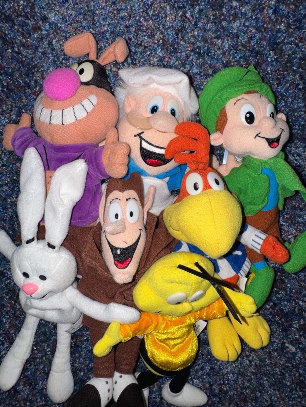 Vintage 1997 General Mills Breakfast Babies Plush Bean Bag Set of 7
